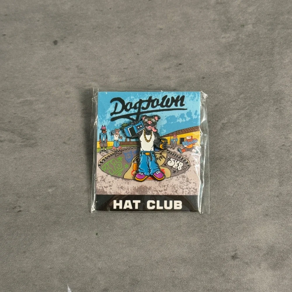 Hat Club New Era Pin Orange Crush Dogtown Pitbull Boombox Fitted Skate Accessory